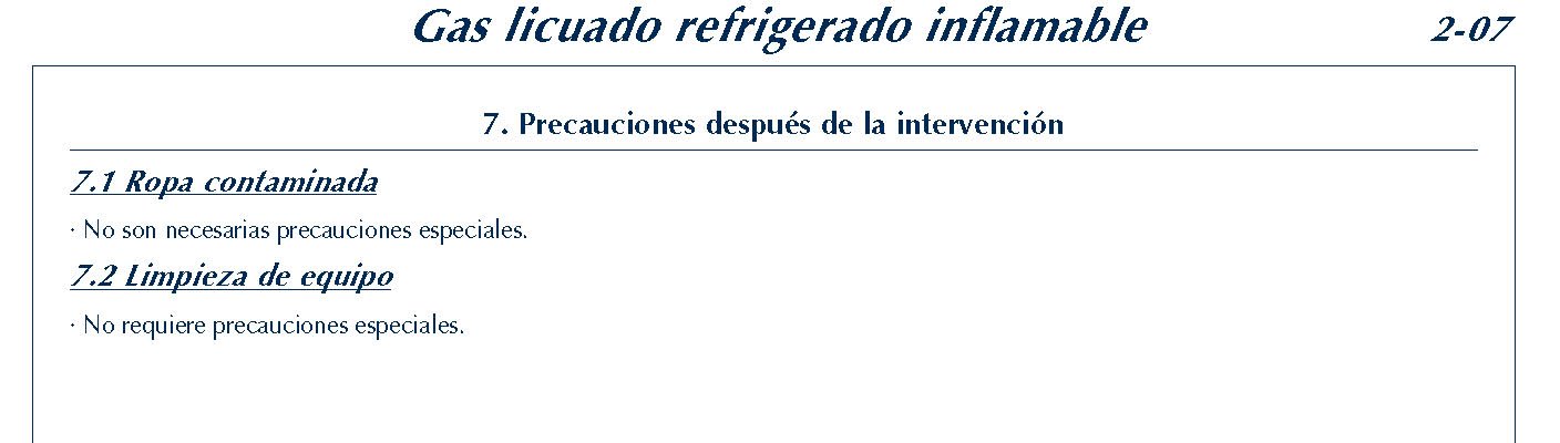 107  FICHA 2-07 GAS LICUADO REFRIGERADO INFLAMABLE FICHAS EMERGENCIA